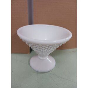 Vintage Westmoreland English Hobnail Milk Glass Pedestal Candy Dish or Compote B